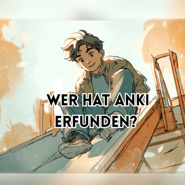 Anki und Spaced Repetition – Illustration einer Person auf einer Rutsche als symbolische Darstellung des Lernprozesses mit wiederholten Intervallen.